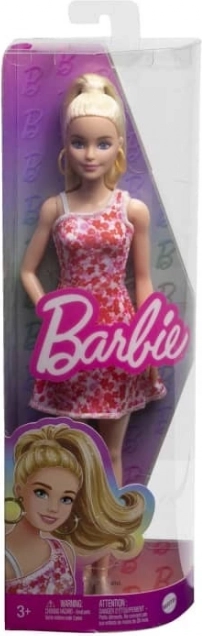 Lutka Barbie Fashionistas u ružičastoj i crvenoj haljini
