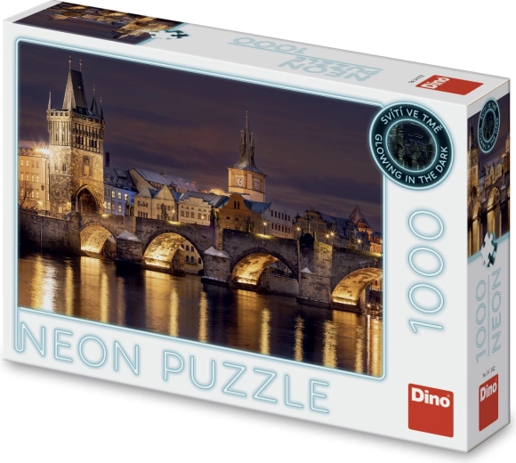 Puzzle Noćni Karlov most neon 1000 dijelova