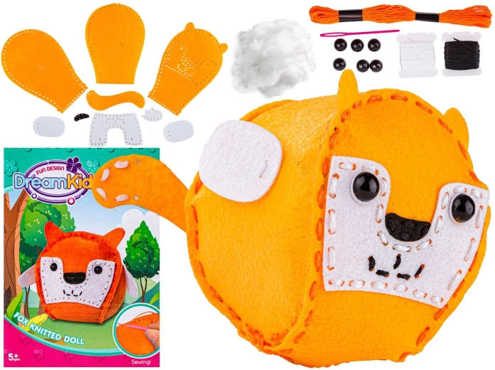 Creative sewing kit for making a plush fox - 1 piece