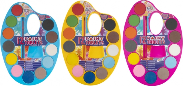 Grafix paleta s akvarelnim bojama 12 ks žuta