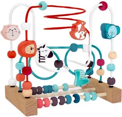 Wooden labyrinth and animal shape sorter - 1 piece
