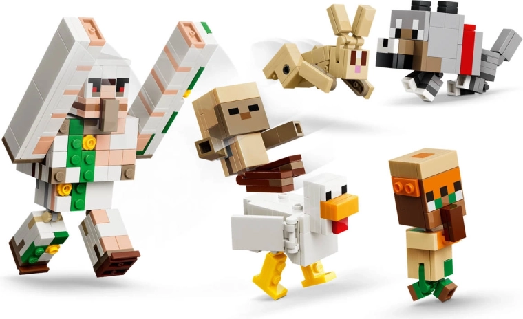 Action chicken rider and iron golem