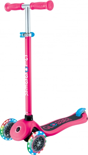 Globber romobil s tri kotača Primo Lights V2 Fuchsia Pink sa svjetlećim kotačima
