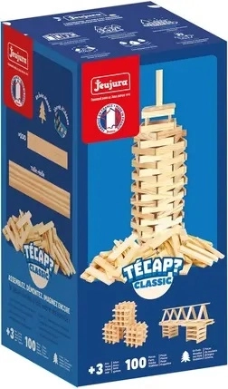 Jeujura drvena konstrukcijska igračka Técap Classic (100 dijelova)