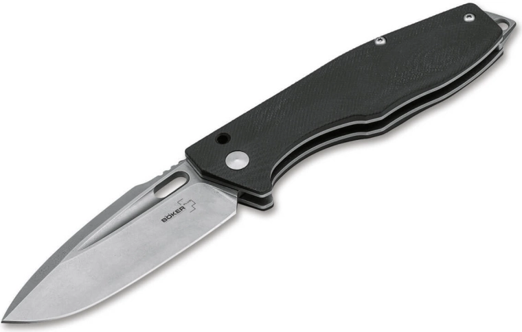 Džepni nož Böker Plus Caracal Folder 42, 8,7 cm, stonewash, crni G10