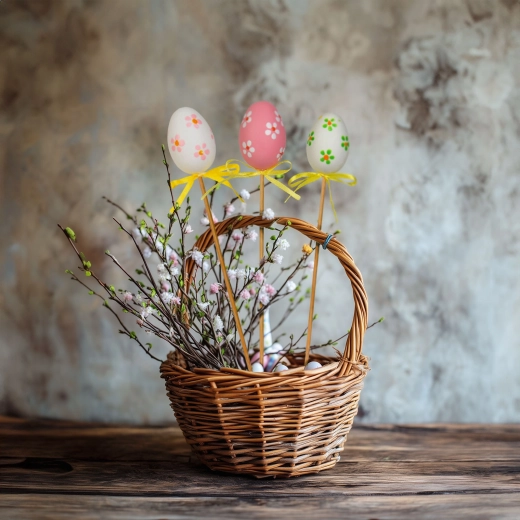 Easter Egg Pick Decorations, 6 pcs