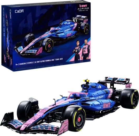 Konstrukcijski set CaDA BWT ALPINE F1 A525 – trkaći jednosjed 1:8, 2173 dijelova