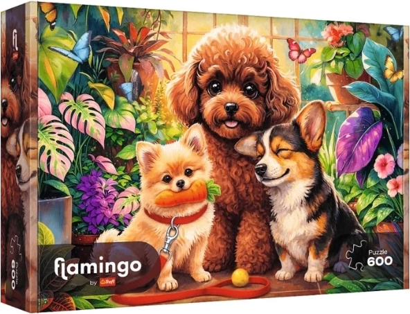 Trefl Flamingo by Trefl slagalica 600 dijelova psi u narančastom