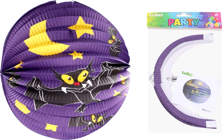 Lampion kugla 25 cm - šišmiš - 1 komad