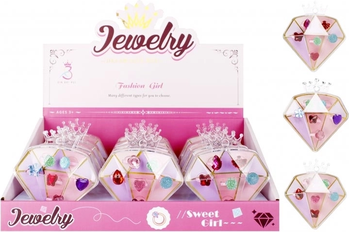 Set dječjih prstenčića u dijamantnoj kutijici