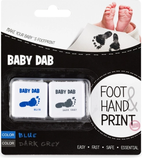 BABY DAB boja za dječje otiske – 2 kom (ljubičasta i siva)