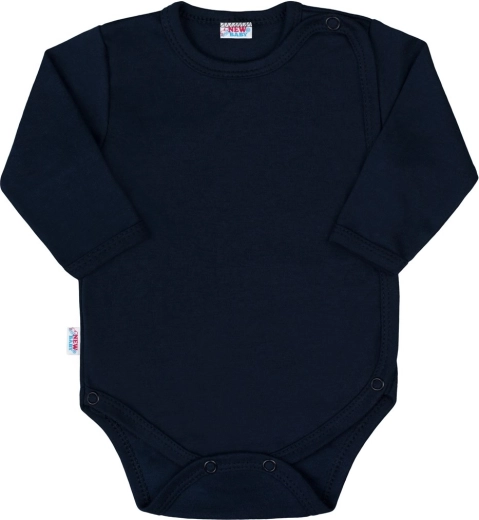 Dječji bodi za bebe s kopčanjem cijelom dužinom New Baby Classic II tamnoplavi