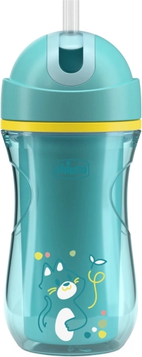 Chicco sportska termo čaša sa slamkom, 266 ml, teal, 14m+