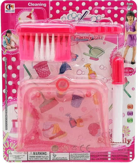 ADAR children's cleaning set: dustpan and brush - 3 pieces