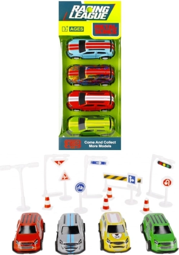 Racing Cars with Traffic Signs