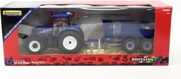 Britains traktor New Holland T6 s prikolicom