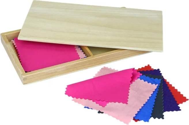 Moyo Montessori box with fabrics