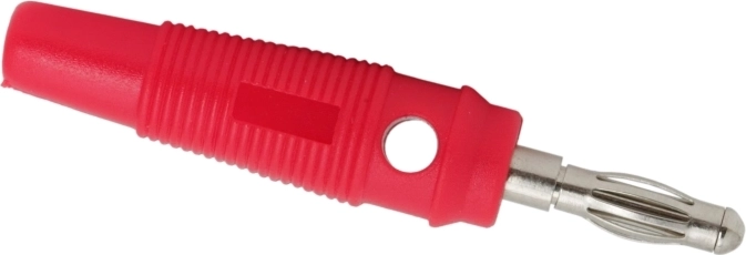 Rubberized banana plug for 3 mm cable