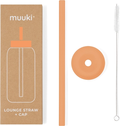 MUUKI replacement straw and lid Tropical Papaya