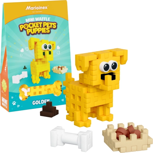 Konstruktor MINI WAFFLE Pocket Pets – štene zlatnog retrivera