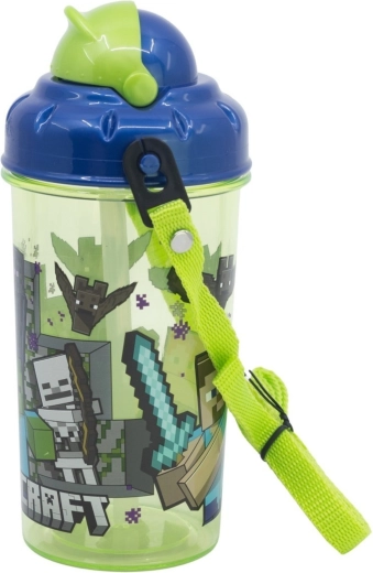 Children's bottle with straw Minecraft Core24, 465 ml