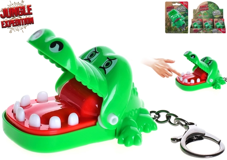 Jungle Expedition privjesak s igrom krokodil 7 cm
