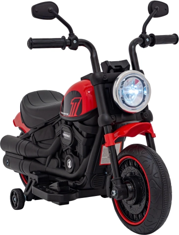 Dječji električni motor Chopper Faster s FM radijem, audio panelom i LED – Crvena