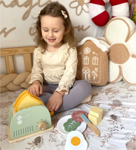 Sigurna drvena izrada u pastelnim bojama