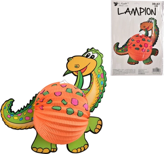 Papirnati lampion dinosaurus narančasti 39 × 42 cm