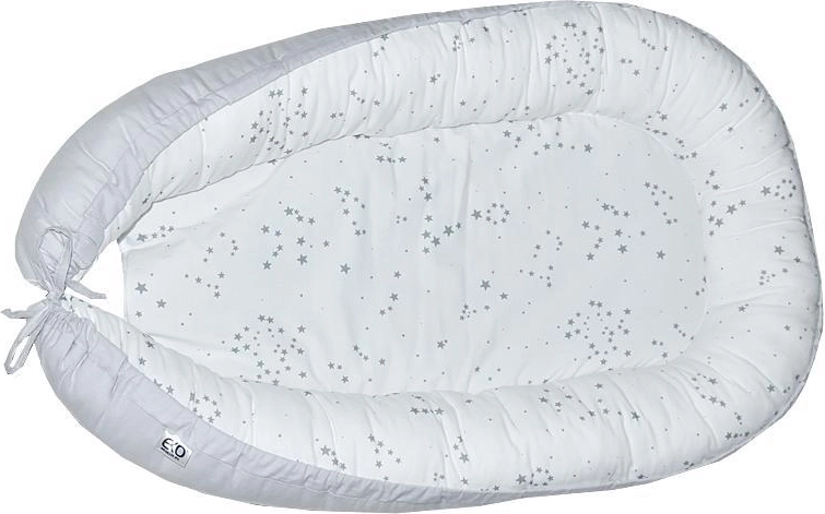 EKO gnijezdo za bebu od pamuka – sivo