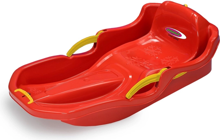 Snow Play Comfort bobsled 80 cm, red, with hand brakes