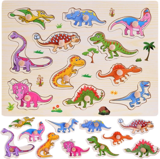 Drvena umetaljka s dinosaurima – 11 dijelova
