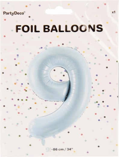 Folijski balon broj 9 plavi 86 cm