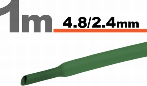 Green heat-shrink tubing 4.8 / 2.4 mm