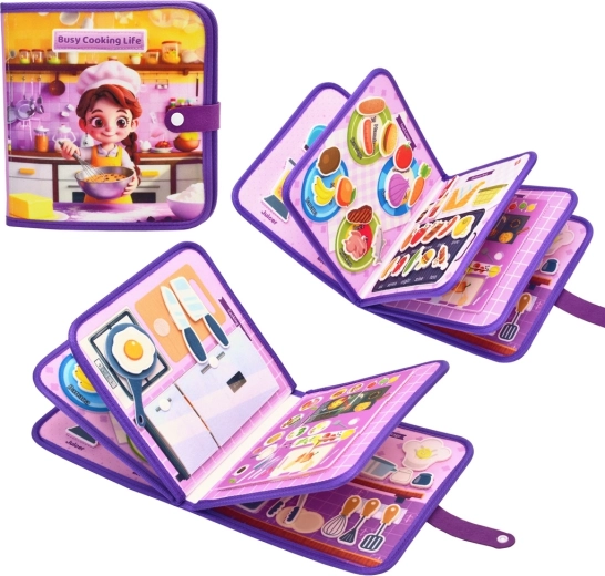 2Kids Toys senzorička busy knjiga od tkanine – kuhanje