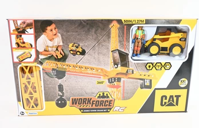 CAT RC toranjska dizalica 127 cm s figurom i vozilom