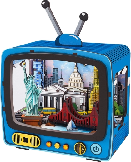 2Kids Toys 3D drvena slagalica retro TV New York