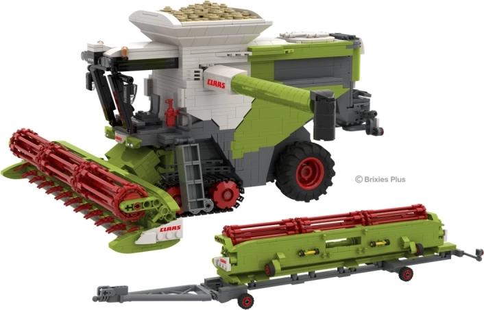 Građevni set Brixies Plus Claas Lexion 8900 Terra Trac s prikolicom