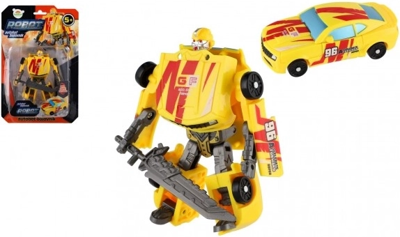 Transformirajući žuti robot – auto 14 cm