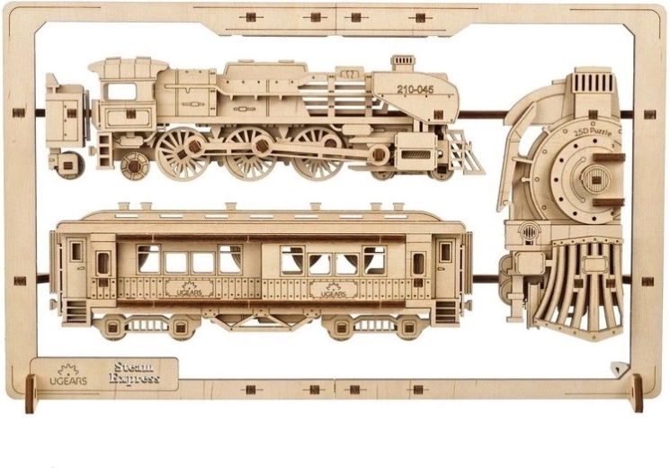 Ugears 2,5D drvena mehanička slagalica Steam Express