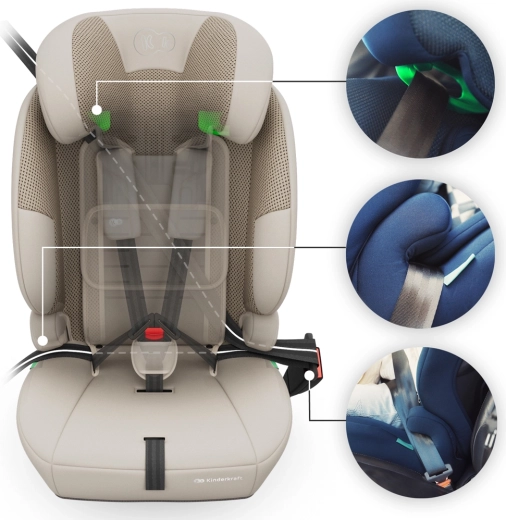 Easy installation without ISOFIX thanks to a 3-point seat belt