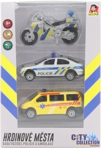 Set motocikl, osobni automobil i kombi vozilo sa svjetlom i zvukom