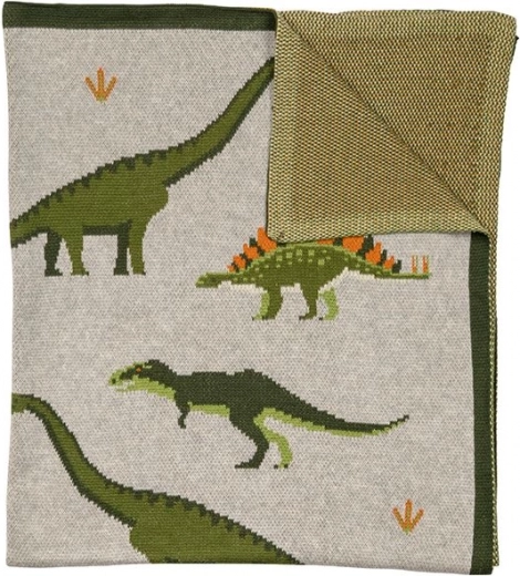 Navlaka za jastuk od organskog pamuka s motivom dinosaura Nature Planet