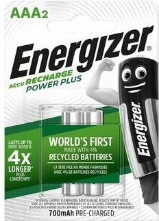 Energizer Power Plus AAA punjive baterije 700 mAh, 1,2 V (2 kom)