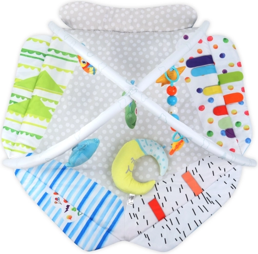 2-in-1 play mat with activity gym for first discoveries