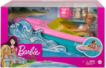Barbie lutka s motornim čamcem
