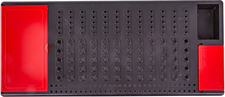 Clear game board with compartments for pieces