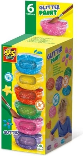 SES Creative plakatne svjetlucave boje 6 × 45 ml