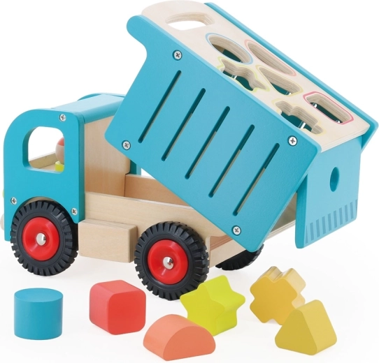 Tipping bed and easy dumping of pieces