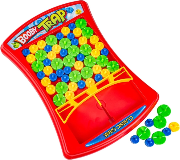 Colorful pegs and a clear game board